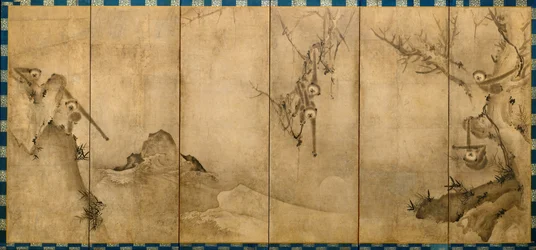 Gibboner i et landskab, ca. 1570